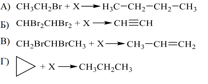 Задания №14. Химические свойства и реакции углеводородов.